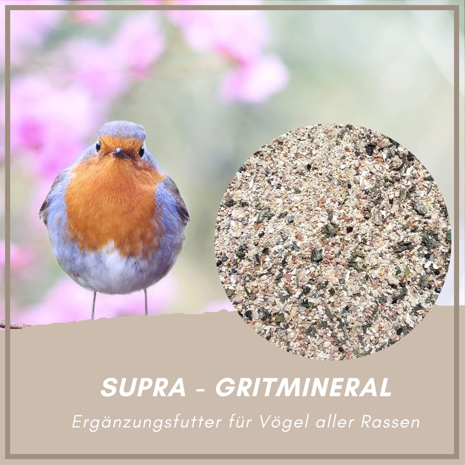 Supravit Supra-Gritmineral 650g Vogelgrit, Ergänzungsfutter für Vögel